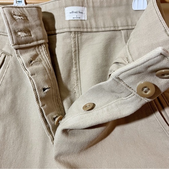 Wilfred Free Aritzia Modern Cargo Pants Khaki High Waisted Women’s 4 - Picture 7 of 12